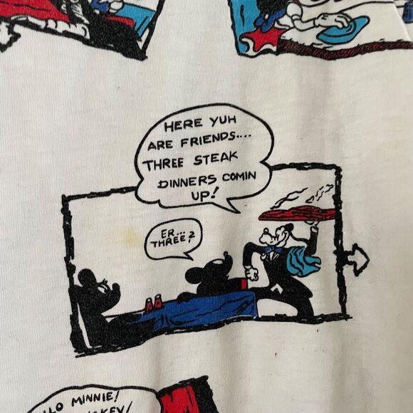 Vintage Disney Mickey Mouse Reversible Sweater All Over Print Cartoon Strip - Picture 7 of 11